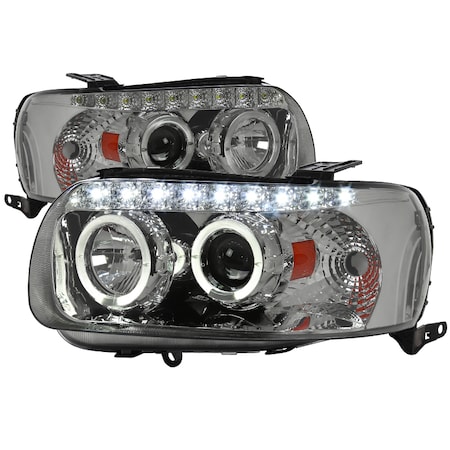 Spec-D Tuning 05-07 Ford Escape Projector Headlights- Smoke 2LHP-ECAP05G-RS